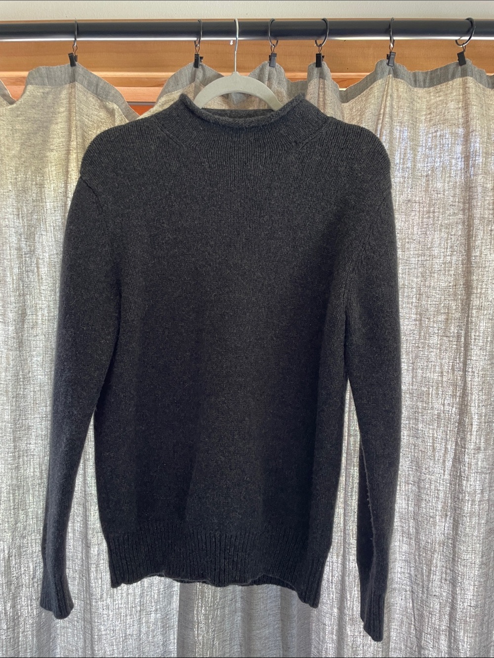 J. Crew Men's Charcoal Crewneck Sweater